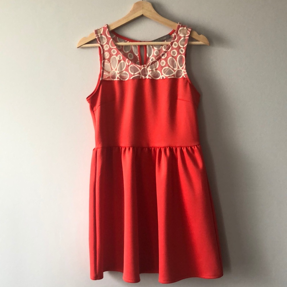 Red Peek-a-boo Top Dress